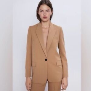 NWT | Zara | Tan Oversized Blazer